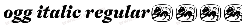 ogg italic regular字体转换